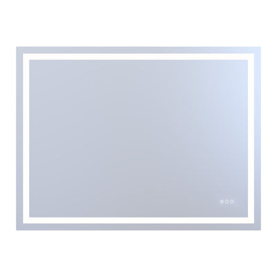 مرآة حمام LED ذكية كبيرة من Sumerain بحجم 48 × 36 بوصة — مرآة تجميل ذكية مضاءة من الخلف والأمام، مقاومة للضباب، تعتيم بدون خطوات، 3 أوضاع ألوان، وظيفة الذاكرة، زجاج مقسى