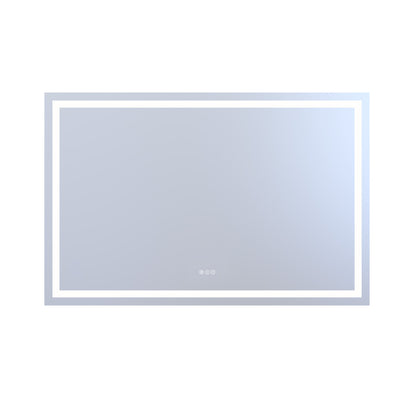مرآة حمام LED عصرية من SUMERAIN للجدار، بحجم 55 × 36 بوصة، مرآة حمام ذكية مضاءة بزجاج مقسى مع مقاومة للضباب، سطوع قابل للتعتيم، 3 درجات حرارة لون، مرآة تجميل LED أكثر سطوعًا