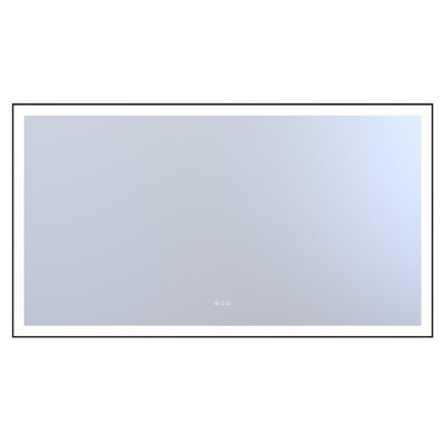 مرآة حمام LED من Sumerain بحجم 72 × 40 بوصة مع أضواء، إطار من الألمنيوم الأسود، مرآة جدارية كبيرة مضاءة من الأمام والخلف، مقاومة للضباب، تعتيم بدون خطوات، إضاءة بثلاثة ألوان، وظيفة الذاكرة، زجاج مقسى