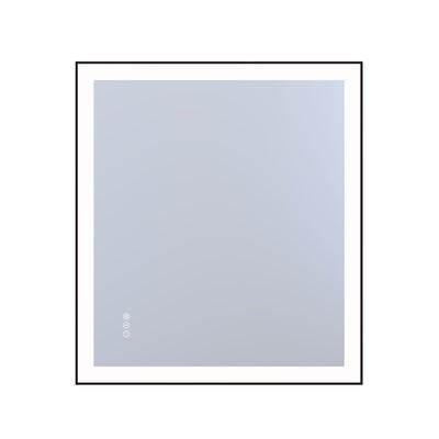 مرآة حمام LED من سوميرين مع أضواء، 32"x36" مرآة حمام مضادة للضباب بإضاءة أمامية وخلفية للحائط، سطوع قابل للتعتيم، 3 درجات حرارة لونية
