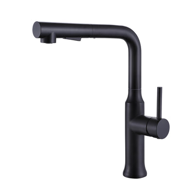 صنبور مطبخ عالي الضغط قابل للسحب Sumerain S6128P-MB، فولاذ مقاوم للصدأ دوار 360°